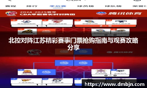 北控对阵江苏精彩赛事门票抢购指南与观赛攻略分享